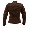 Skinnjacka Dam Uma Nubuck Brun Rusty Stitches 40 – miniatyr 2