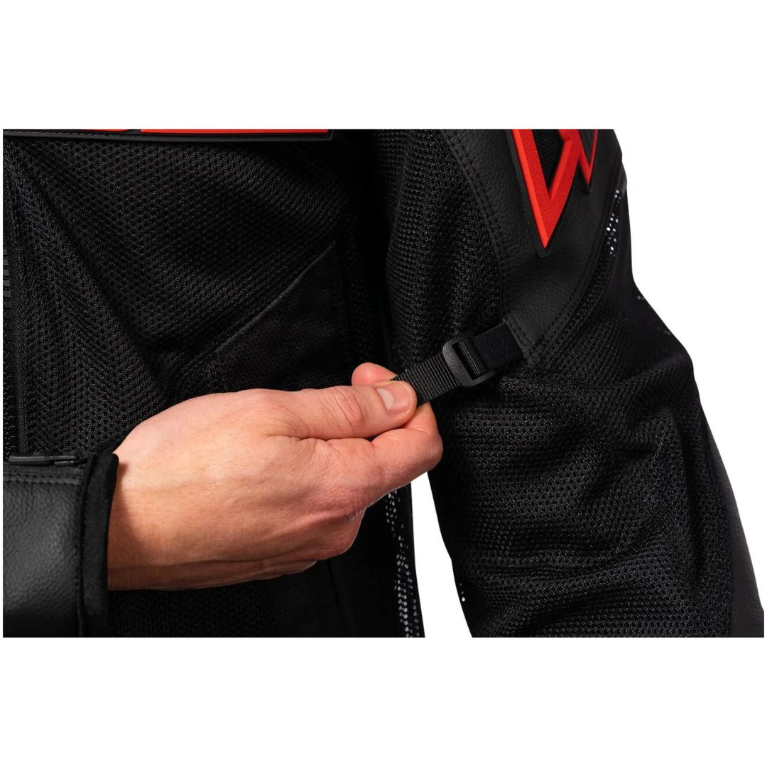 Skinnjacka Mesh AF Sport Svart/Röd ICON Small – bild 5