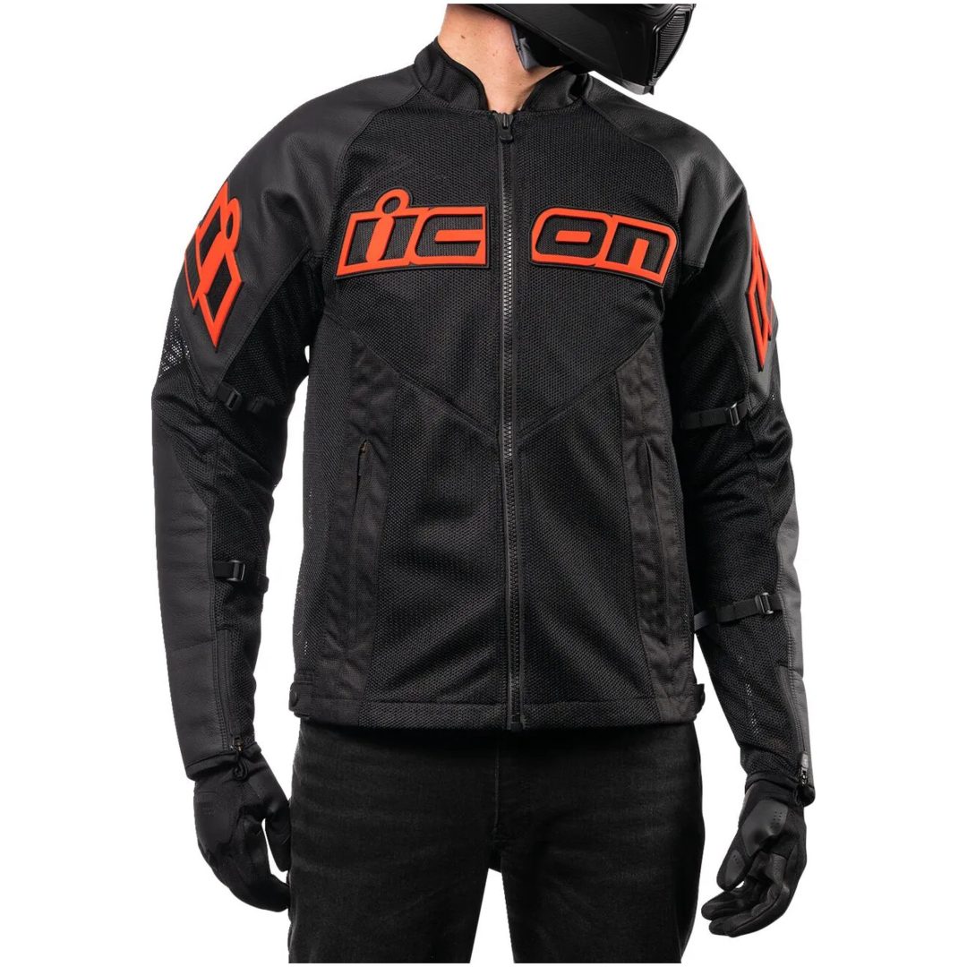 Skinnjacka Mesh AF Sport Svart/Röd ICON Small – bild 6
