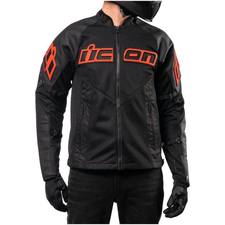 Skinnjacka Mesh AF Sport Svart/Röd ICON Small – bild 6