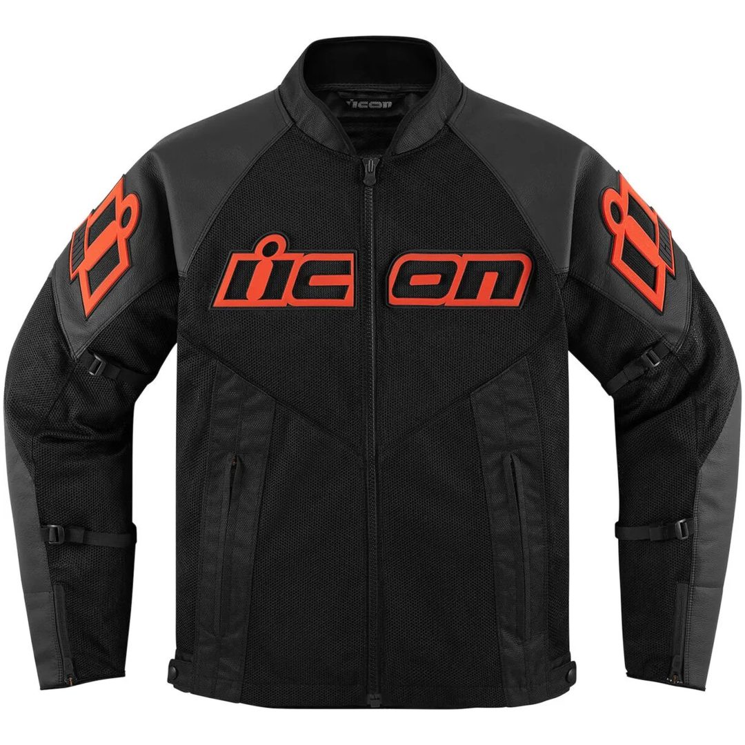 Skinnjacka Mesh AF Sport Svart/Röd ICON Small