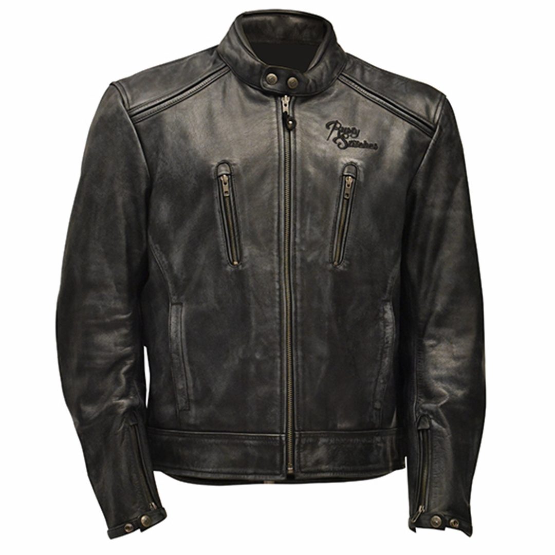 Skinnjacka Stevie Svart Rusty Stitches Large (52)