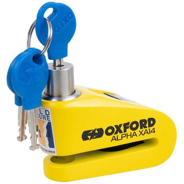 Skivbromslås Alpha XA14 Svart/Gul OXFORD Svart/Gul - 14 mm – bild 3
