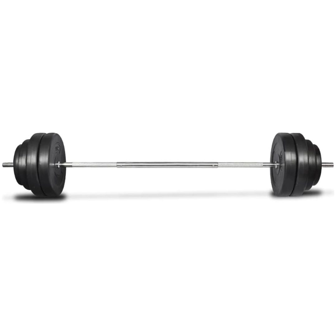 Skivstång med vikter 60 kg vidaXL – bild 2