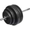 Skivstång med vikter 60 kg vidaXL – miniatyr 3