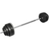 Skivstång med vikter 60 kg vidaXL – miniatyr 1