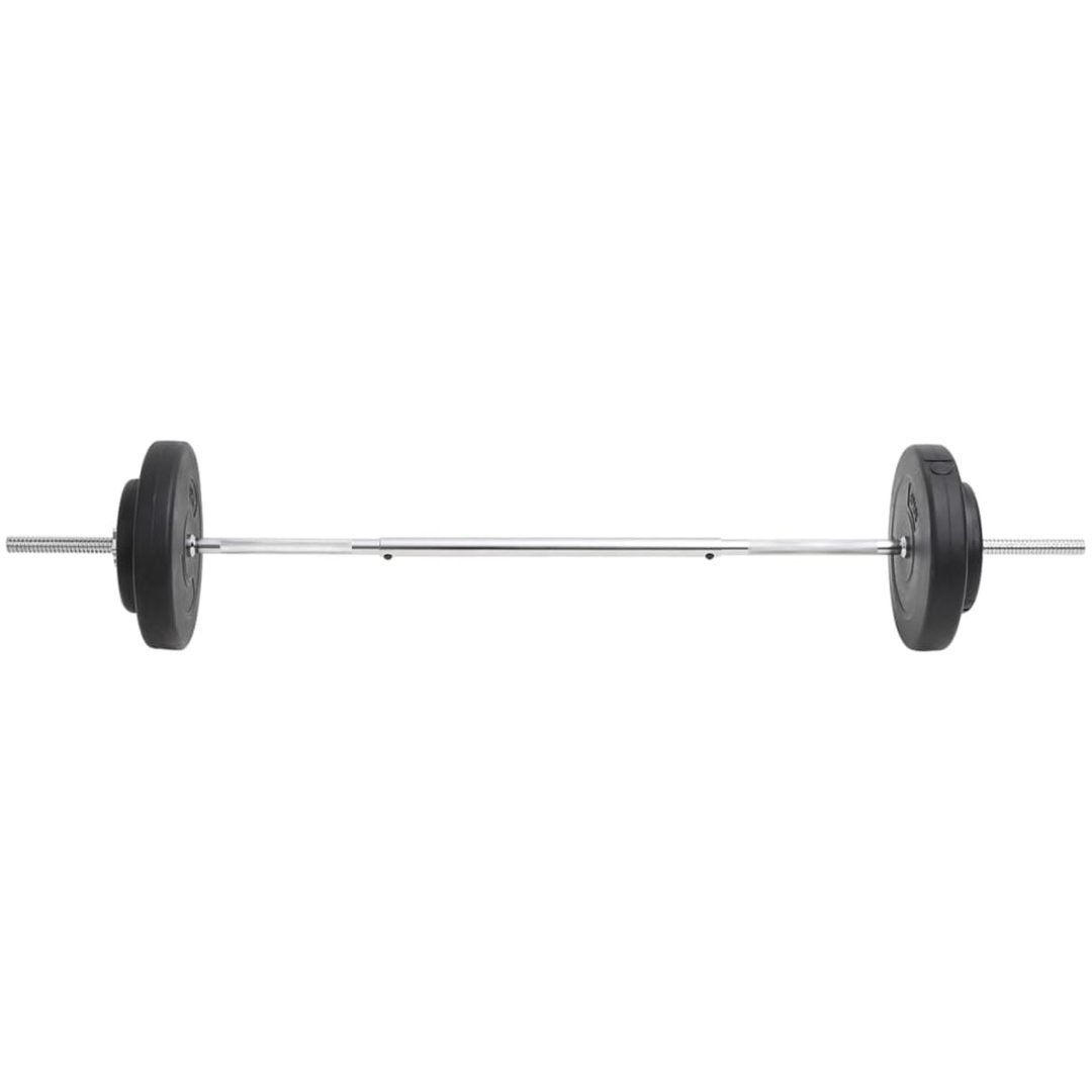 Skivstång med vikter set 30 kg vidaXL – bild 3
