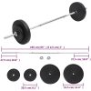 Skivstång med vikter set 30 kg vidaXL – miniatyr 5