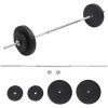 Skivstång med vikter set 30 kg vidaXL – miniatyr 1