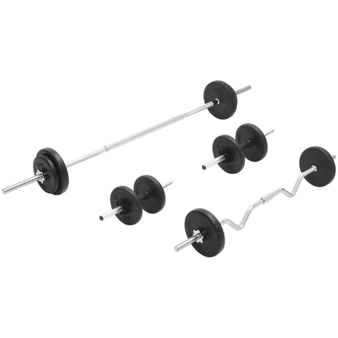 Skivstång och hantlar set 30 kg vidaXL – bild 2