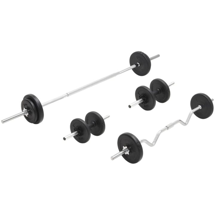 Skivstång och hantlar set 30 kg vidaXL – bild 2