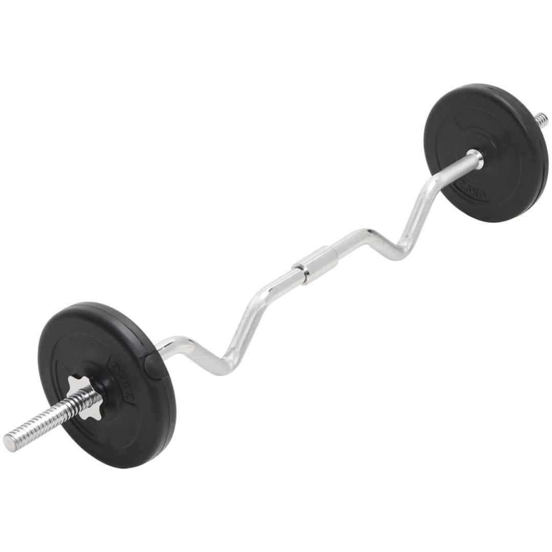 Skivstång och hantlar set 30 kg vidaXL – bild 5