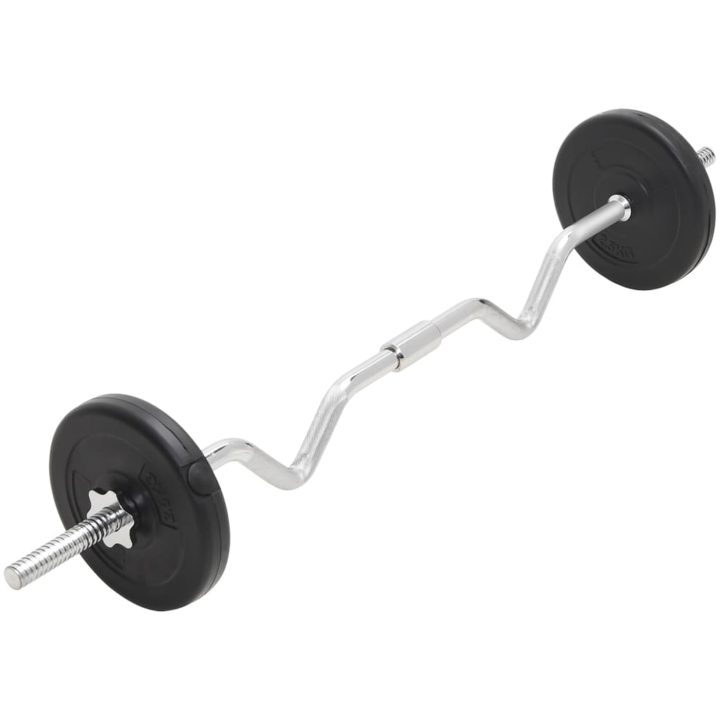 Skivstång och hantlar set 30 kg vidaXL – bild 5