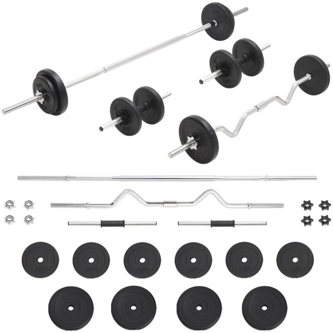 Skivstång och hantlar set 30 kg vidaXL