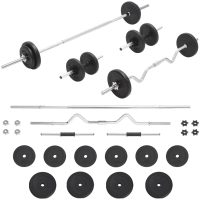 Skivstång och hantlar set 30 kg vidaXL