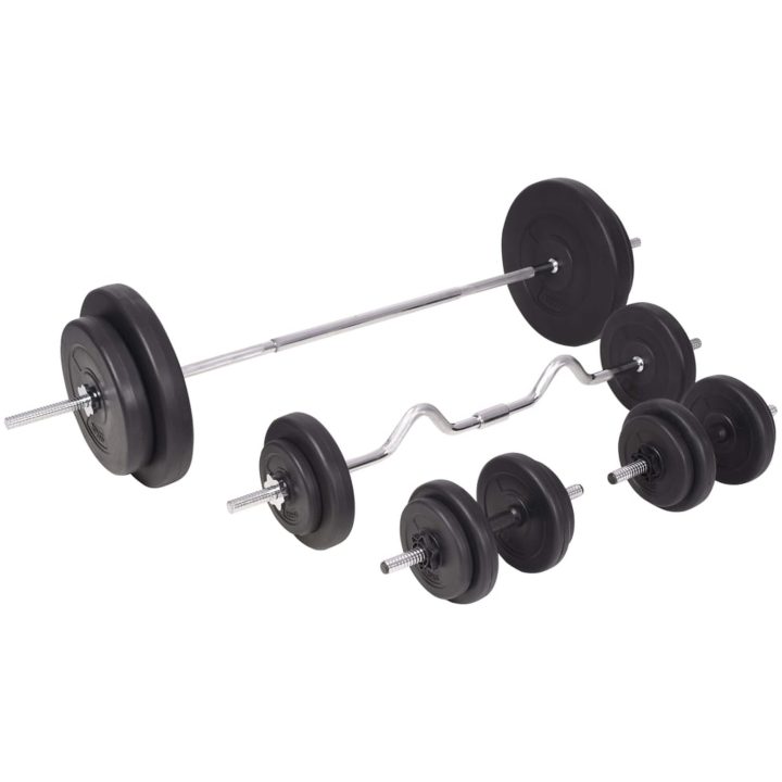 Skivstång och hantlar set 90 kg vidaXL – bild 2
