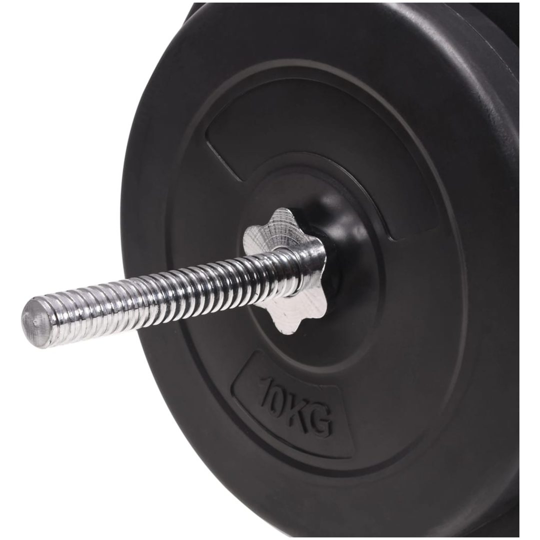 Skivstång och hantlar set 90 kg vidaXL – bild 11