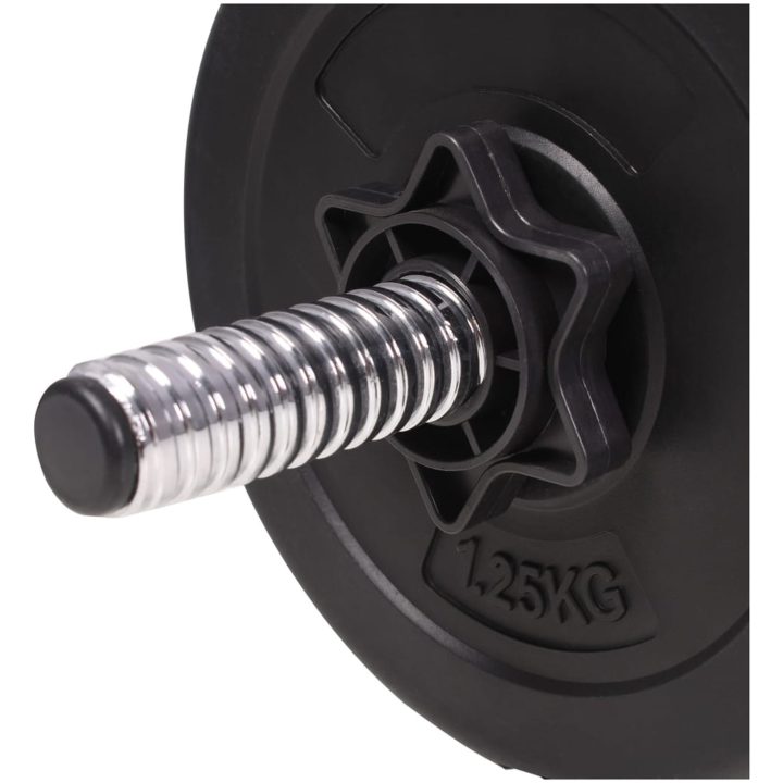 Skivstång och hantlar set 90 kg vidaXL – bild 12