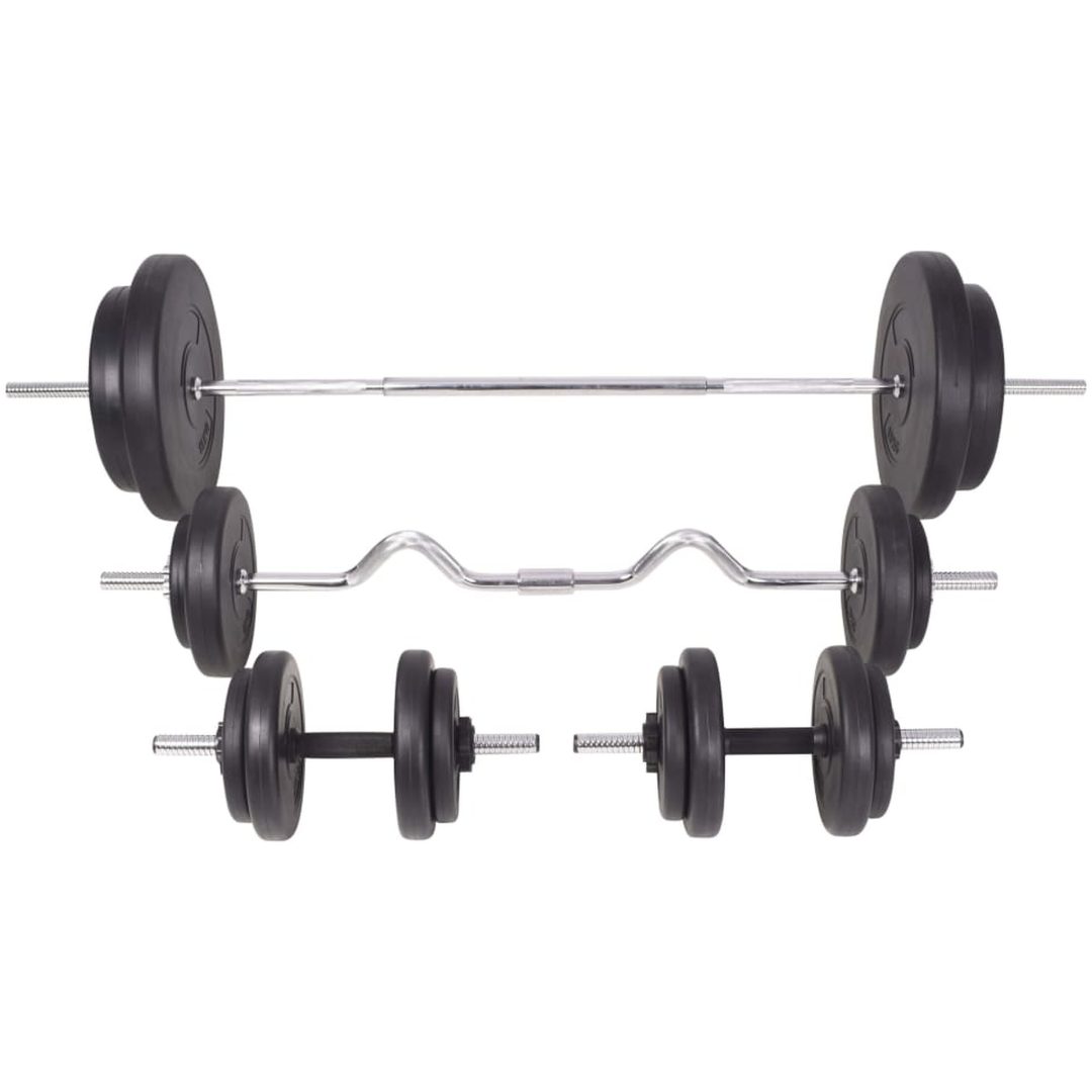 Skivstång och hantlar set 90 kg vidaXL – bild 3