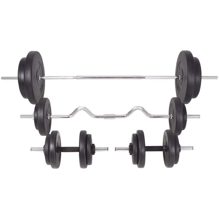 Skivstång och hantlar set 90 kg vidaXL – bild 3