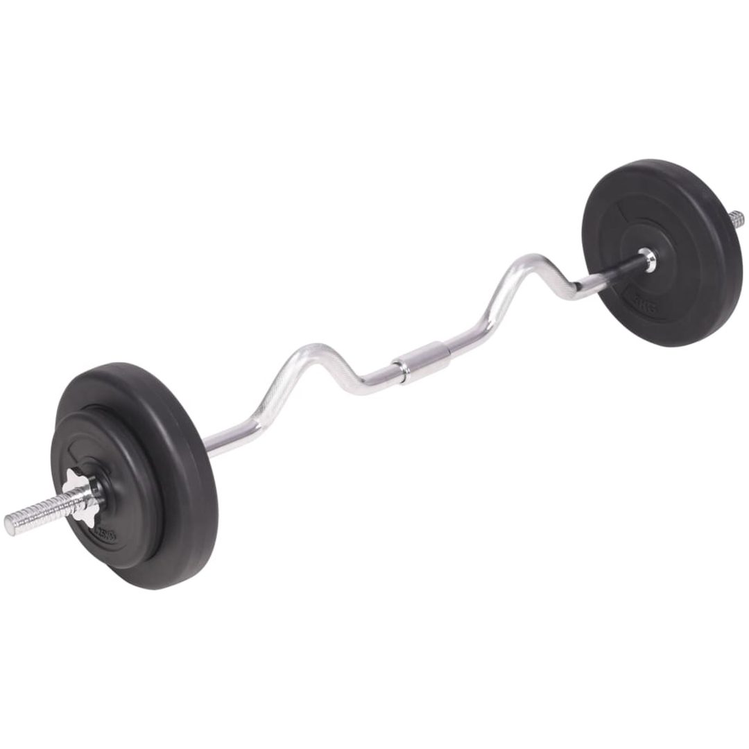 Skivstång och hantlar set 90 kg vidaXL – bild 4