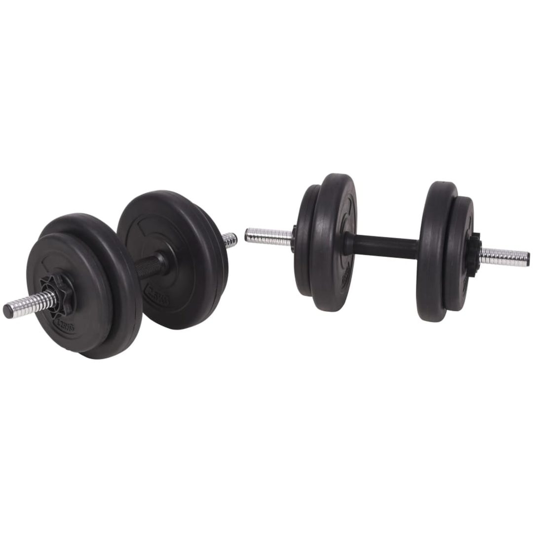 Skivstång och hantlar set 90 kg vidaXL – bild 8