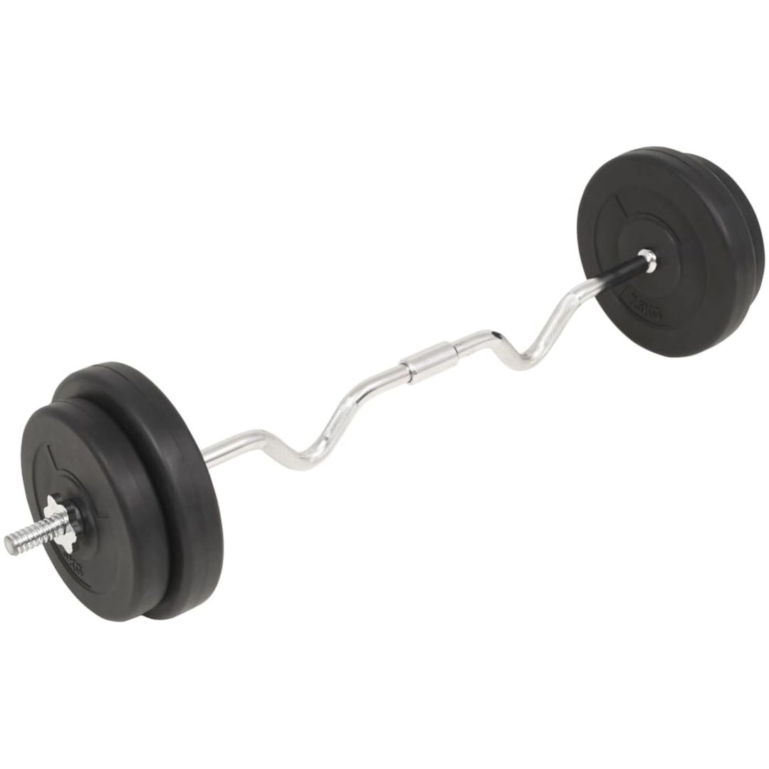 Skivstång set 30 kg vidaXL – bild 2