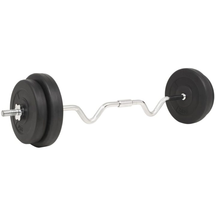 Skivstång set 30 kg vidaXL – bild 3