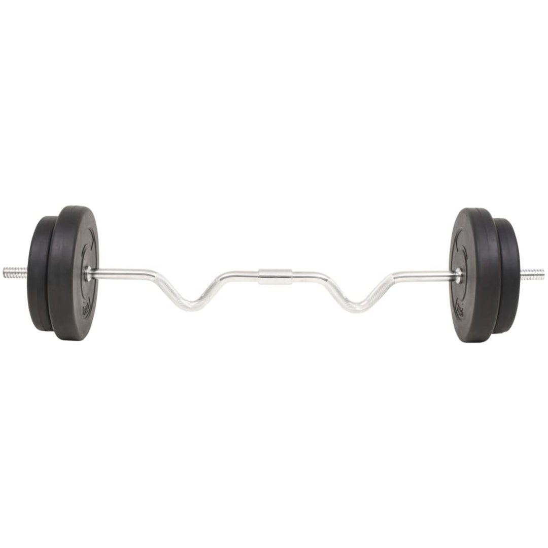 Skivstång set 30 kg vidaXL – bild 4