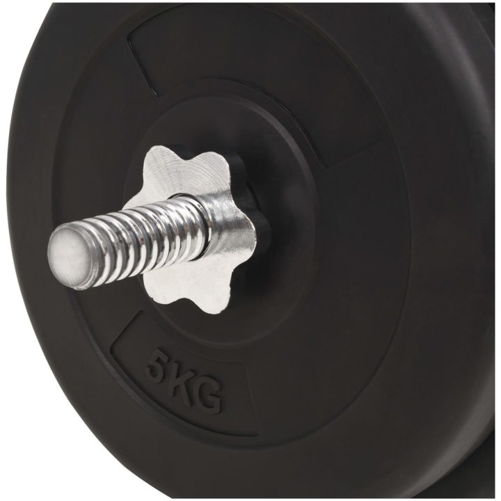 Skivstång set 30 kg vidaXL – bild 5
