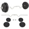 Skivstång set 30 kg vidaXL – miniatyr 1