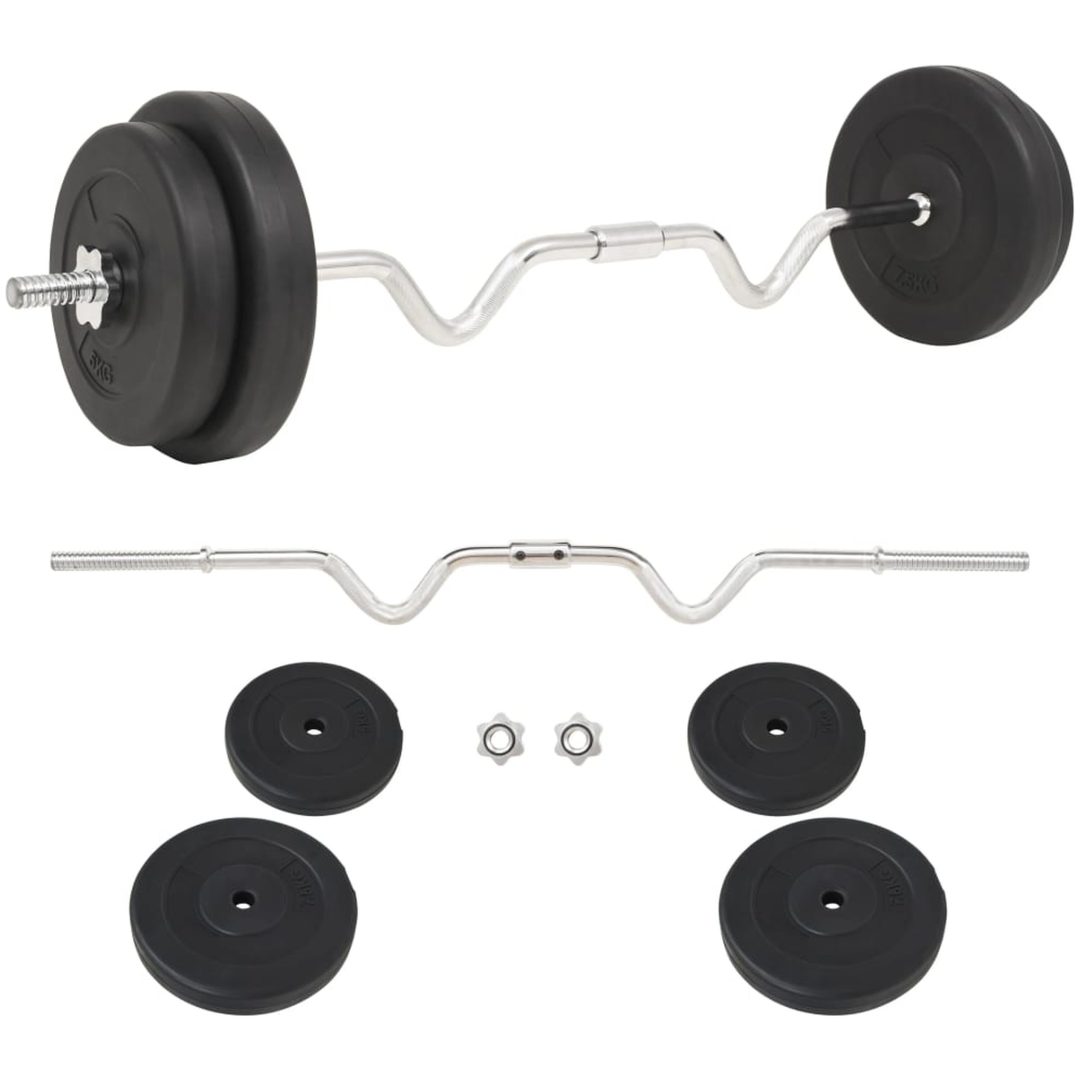 Skivstång set 30 kg vidaXL