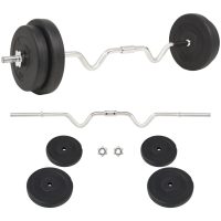 Skivstång set 30 kg vidaXL