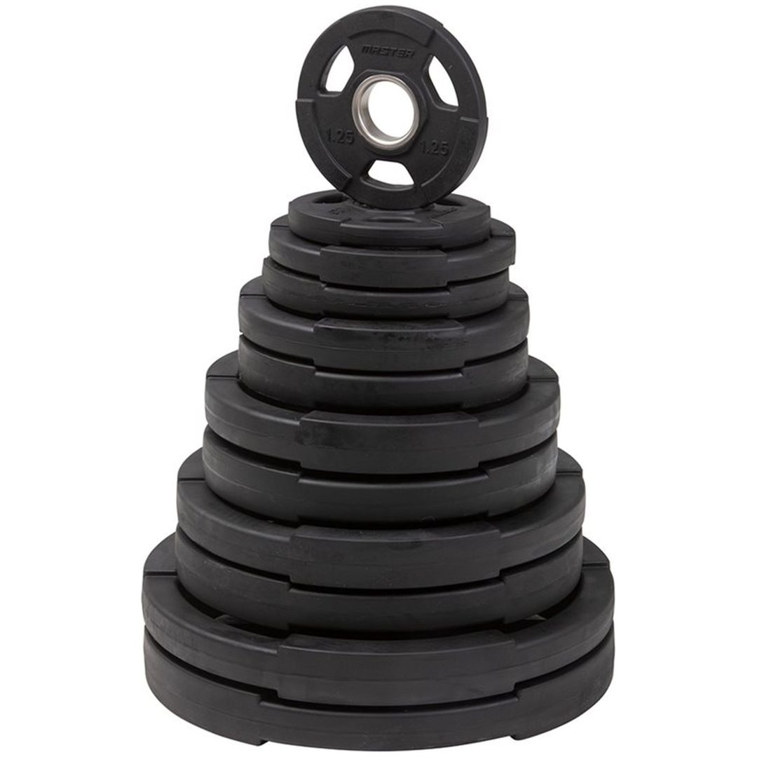 Skivstångsset 115kg de luxe Master Fitness – bild 2