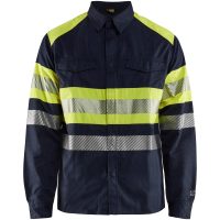 Skjorta 32291517 Marin / Hivisgul BLÅKLÄDER