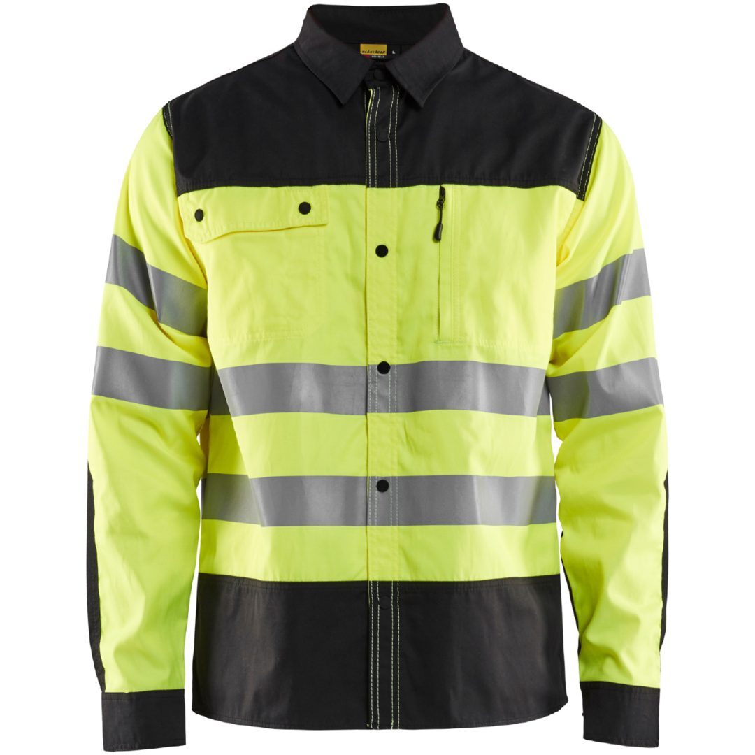 Skjorta 32551817 Hivisgul / Svart BLÅKLÄDER SKJORTA 32551817 GUL/SVART XS