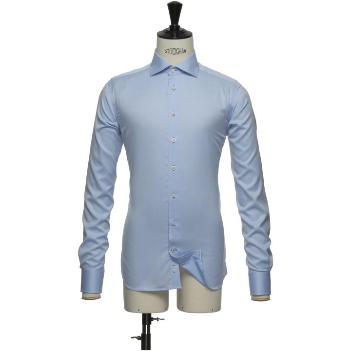 Skjorta BB Twill 60 Slim Himmelsblå J.Harvest & Frost XS – bild 2