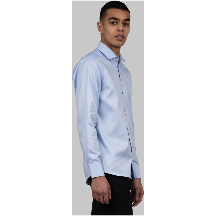 Skjorta BB Twill 60 Slim Himmelsblå J.Harvest & Frost XS – bild 13
