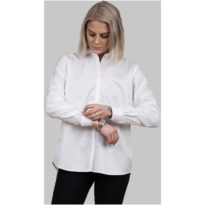 Skjorta Dam GB01 Twill Relaxed Vit J.Harvest & Frost XS/34 – bild 10