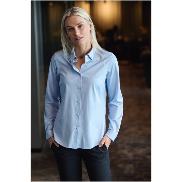 Skjorta Dam Interlock Knit Contemporary Marinblå J.Harvest & Frost XS/34 – bild 5