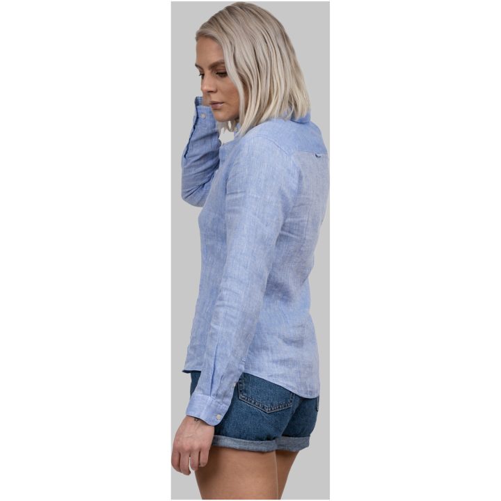 Skjorta Dam Linen IB33 Himmelsblå J.Harvest & Frost XS – bild 11
