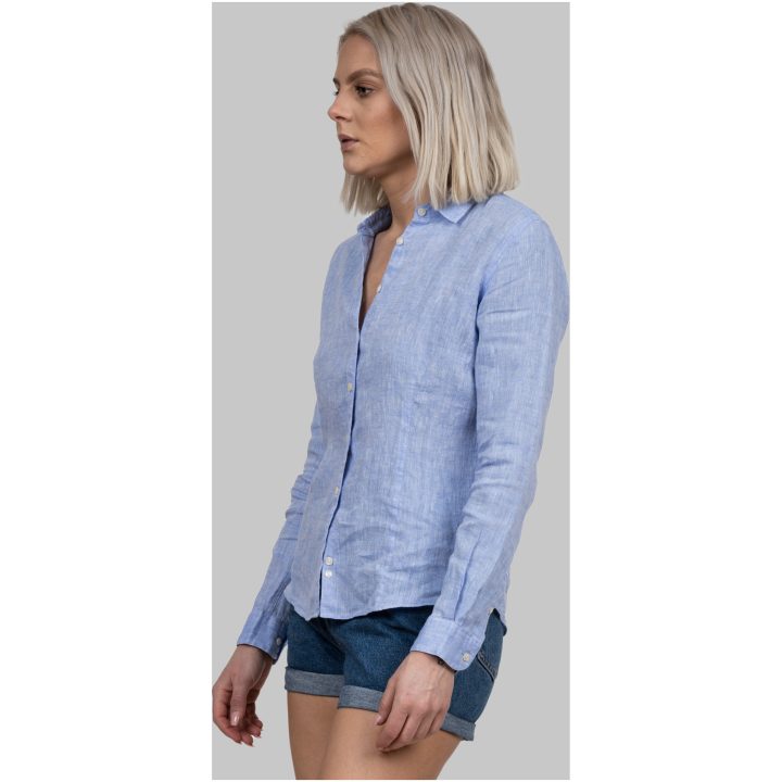 Skjorta Dam Linen IB33 Himmelsblå J.Harvest & Frost XS – bild 12