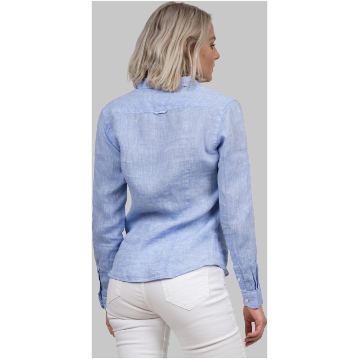 Skjorta Dam Linen IB33 Himmelsblå J.Harvest & Frost XS – bild 6