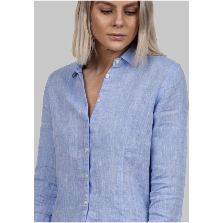 Skjorta Dam Linen IB33 Himmelsblå J.Harvest & Frost XS – bild 7