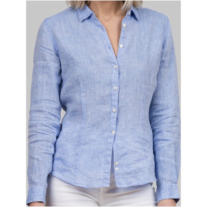 Skjorta Dam Linen IB33 Himmelsblå J.Harvest & Frost XS – bild 10