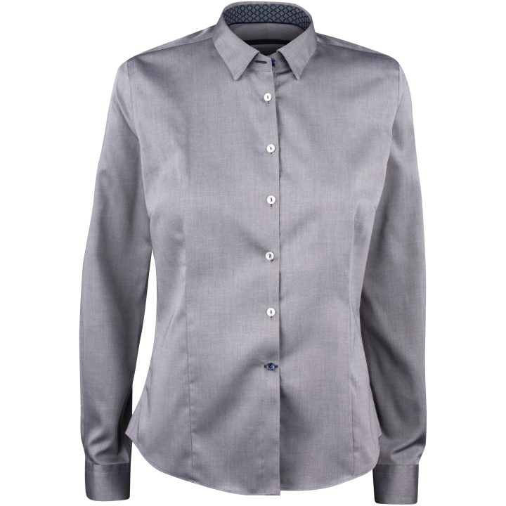 Skjorta Dam RB122 Twill Grå J.Harvest & Frost XS – bild 2