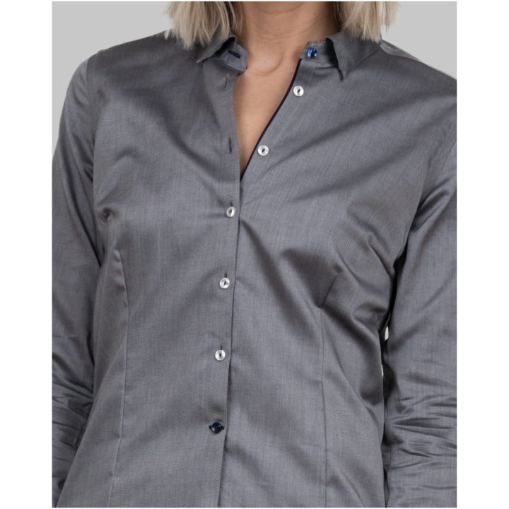 Skjorta Dam RB122 Twill Grå J.Harvest & Frost XS – bild 7