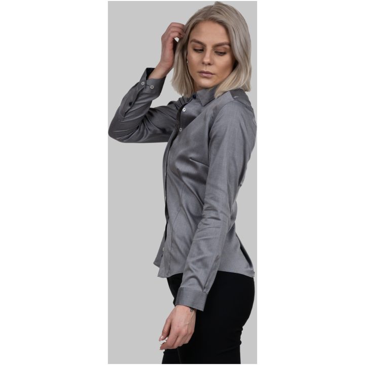Skjorta Dam RB122 Twill Grå J.Harvest & Frost XS – bild 8
