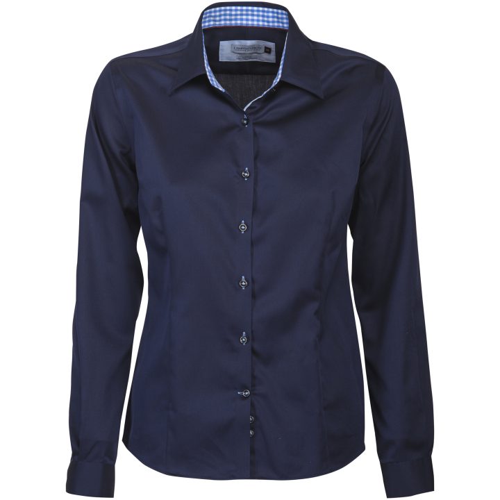Skjorta Dam RB20 Twill Marinblå/himmelsblå J.Harvest & Frost XS – bild 5