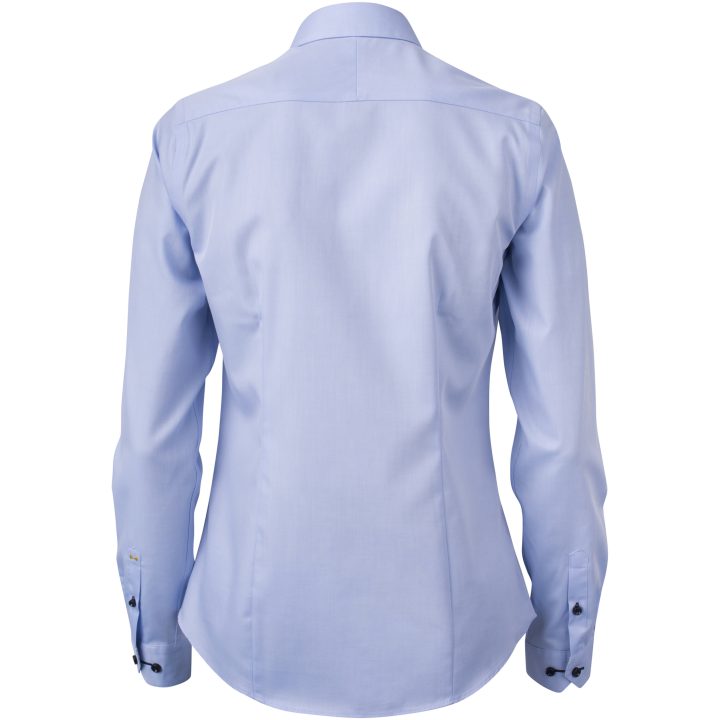 Skjorta Dam YB51 Twill Himmelsblå/marinblå J.Harvest & Frost XS – bild 3